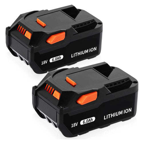 2 Pack RIDGID 18V 6.0Ah Battery R840085 R840087