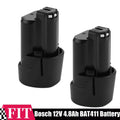 2-Pack Bosch 12V 4.8Ah Lithium-Ion Replacement Battery BAT411 BAT412 BAT414