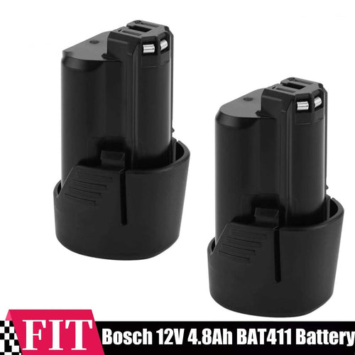 2-Pack Bosch 12V 4.8Ah Lithium-Ion Replacement Battery BAT411 BAT412 BAT414