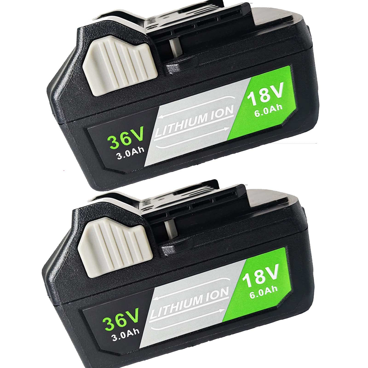 2-Pack Metabo HPT BSL36A18 18V/36V MultiVolt 6.0Ah Lithium-Ion Battery Replacement