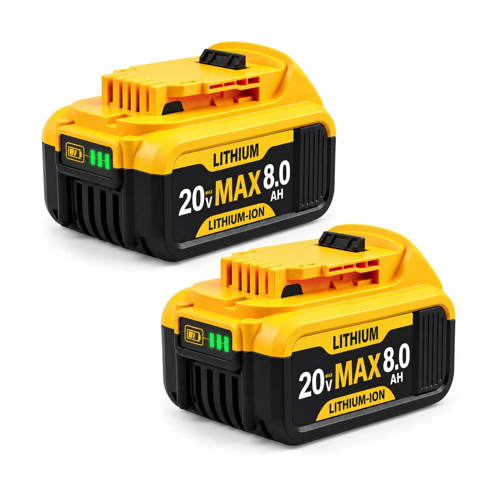 DEWALT 20V MAX 8.0Ah Battery 2-Pack Replacement DCB205 DCB206 DCB208