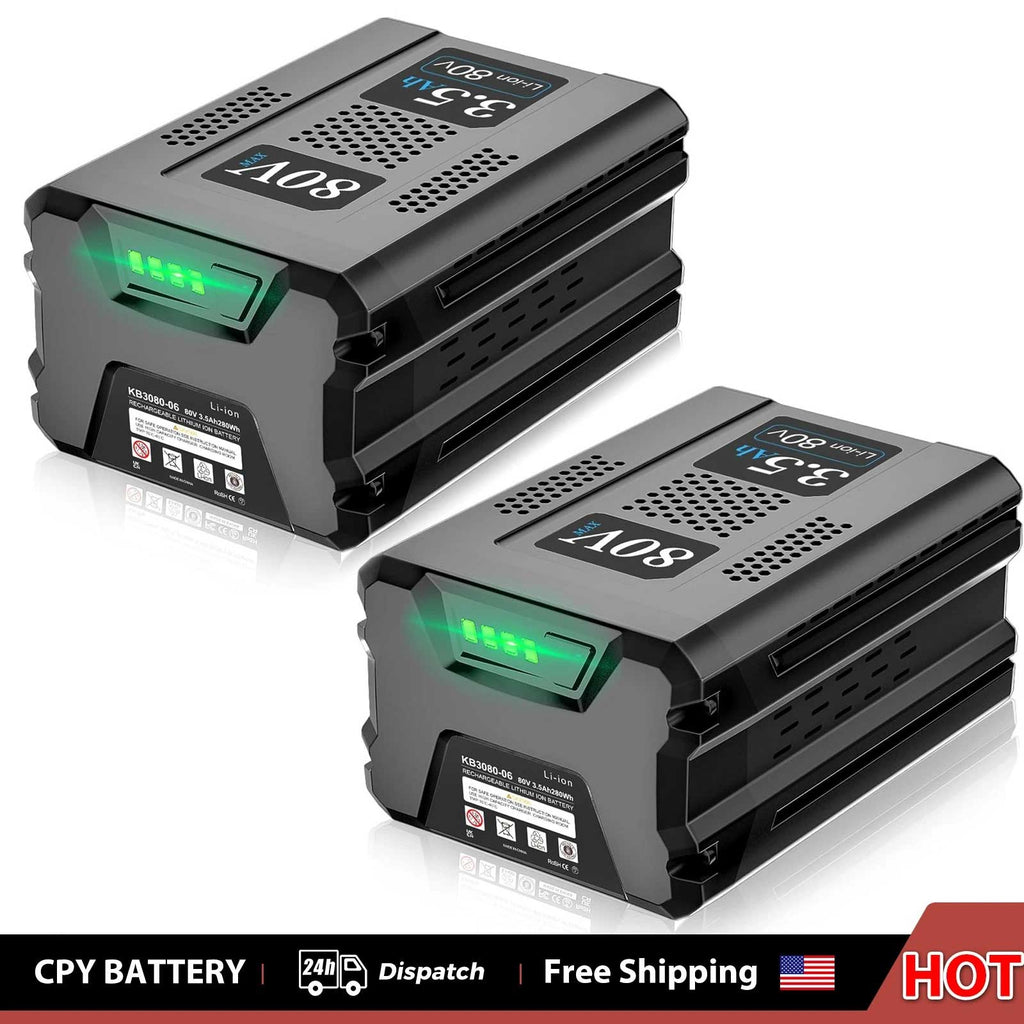 2 Pack Kobalt 80V 3.5Ah Lithium-Ion Battery KB2580-06 KB680-06