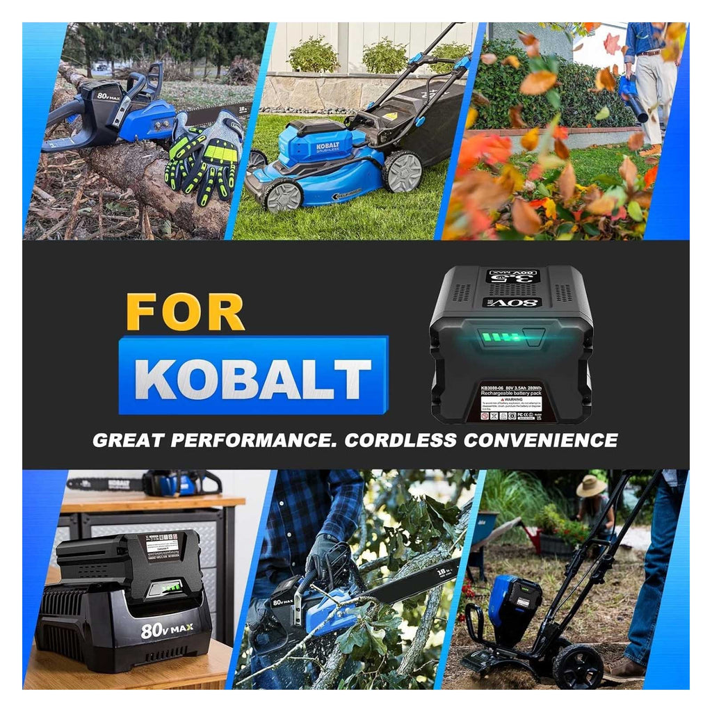 2 Pack Kobalt 80V 3.5Ah Lithium-Ion Battery KB2580-06 KB680-06