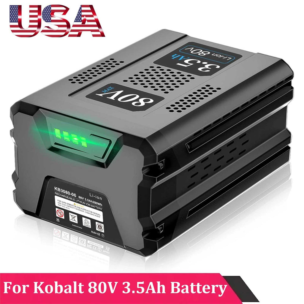 2 Pack Kobalt 80V 3.5Ah Lithium-Ion Battery KB2580-06 KB680-06