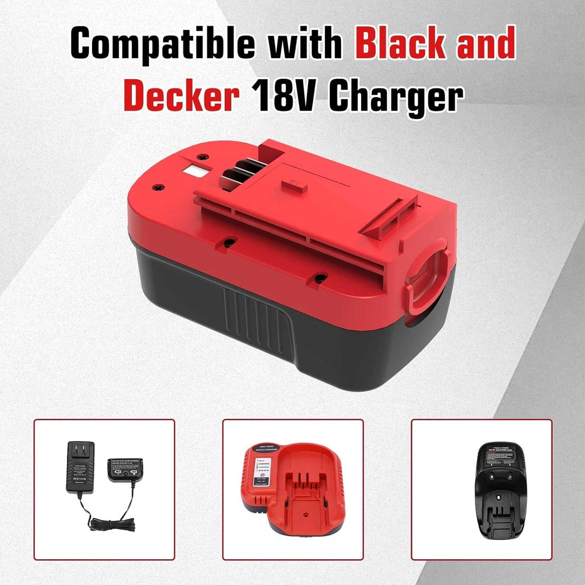 2Pack Black+Decker HPB18 18V 4.5Ah Battery Replacement Ni-MH 244760-00