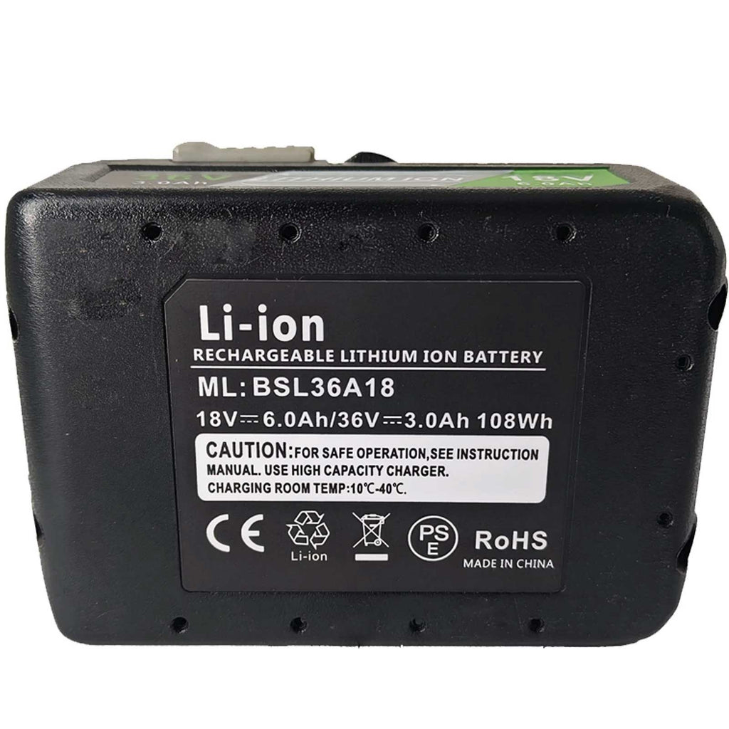 2-Pack Metabo HPT BSL36A18 18V/36V MultiVolt 6.0Ah Lithium-Ion Battery Replacement