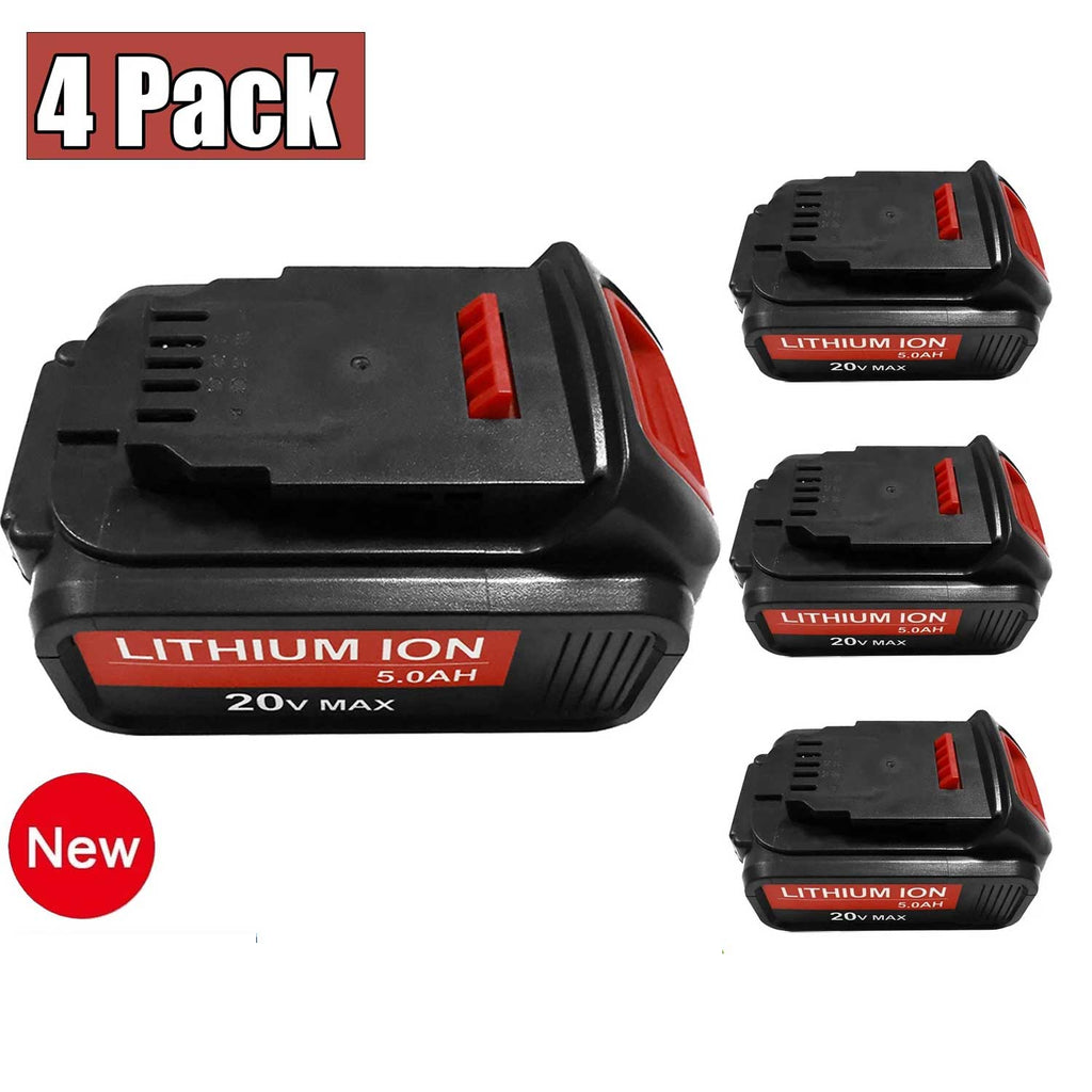 4Pack DEWALT DCB205 20V MAX 5.0Ah Battery Replacement