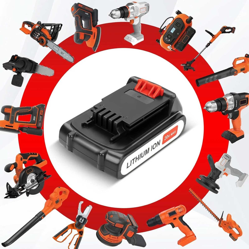 2-Pack Black &amp; Decker 20V MAX 3.0Ah Lithium-Ion Battery LBXR20 LBXR2020
