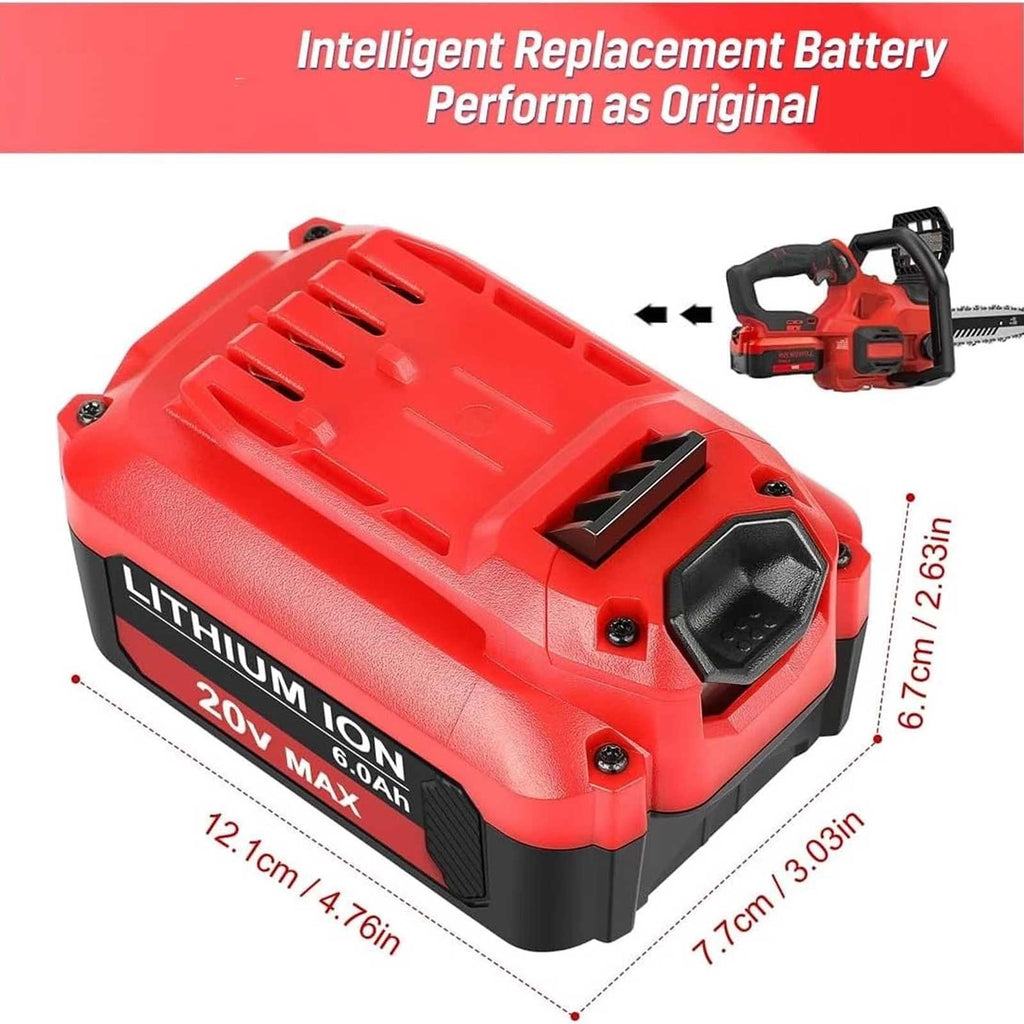 2-Pack CRAFTSMAN CMCB204 20V V20 6.0Ah Lithium-Ion Battery Replacement