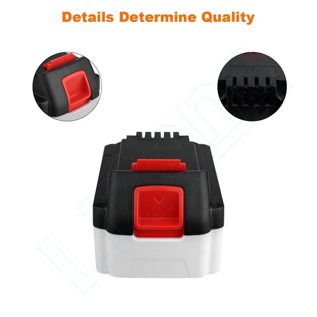 2-Pack BLACK+DECKER LBXR20 20V MAX 6.5Ah Lithium-Ion Battery Replacement