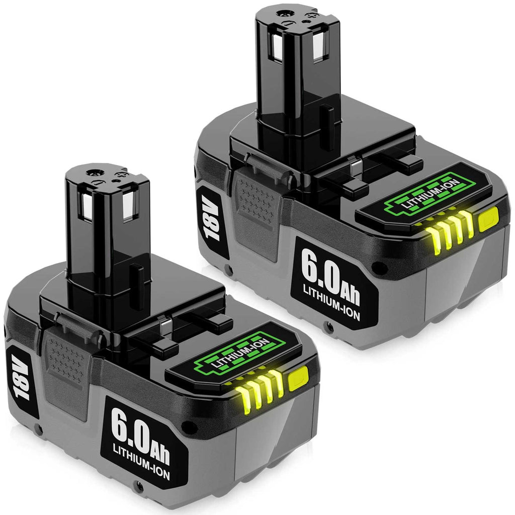 2-Pack Ryobi P108 18V 6.0Ah ONE+ Replacement Battery