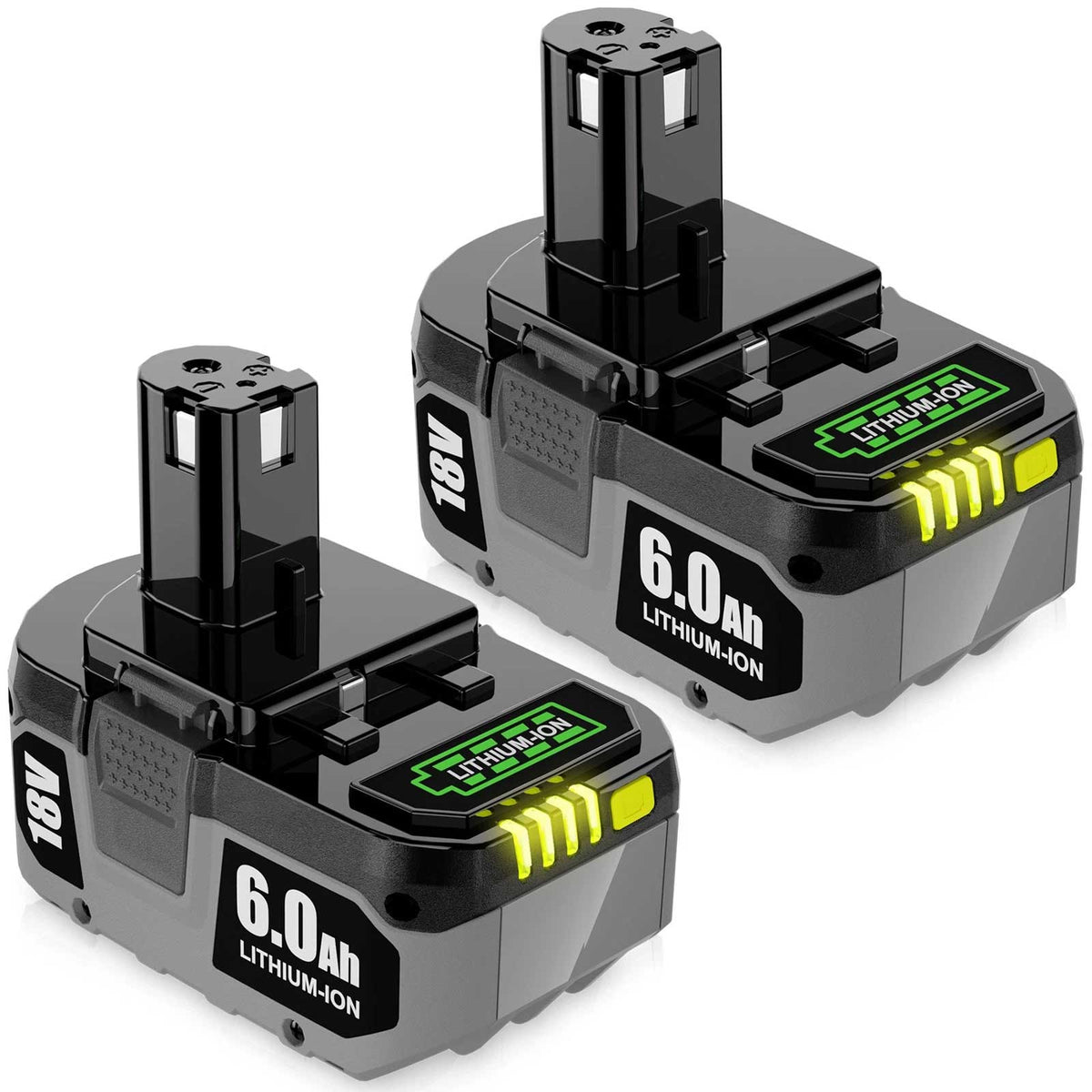 2-Pack Ryobi P108 18V 6.0Ah ONE+ Replacement Battery