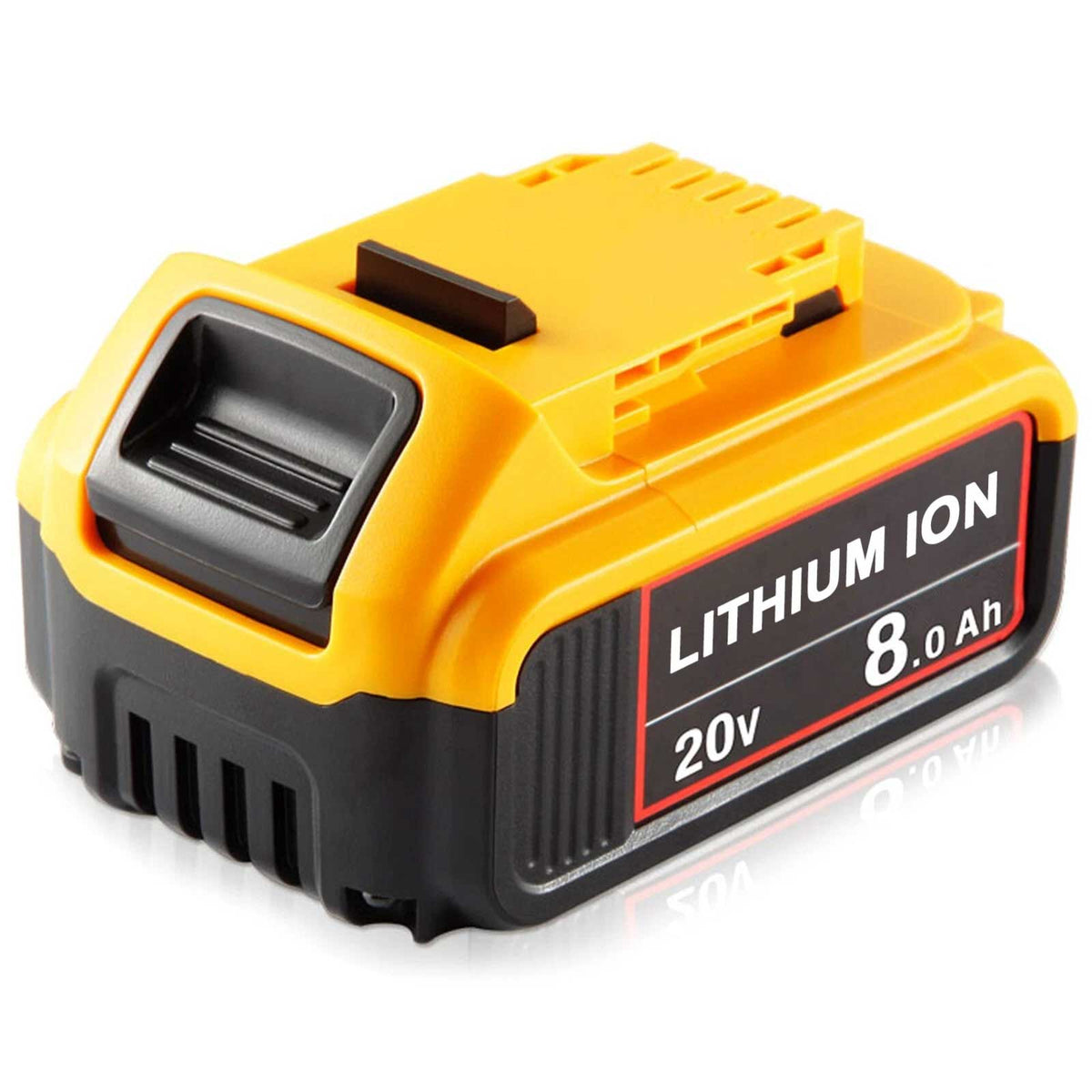 2-Pack DEWALT DCB206 20V MAX XR 8.0Ah Lithium-Ion Battery Replacement